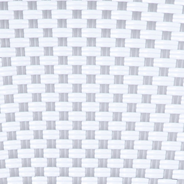 English Elm Lourdes Indoor/Outdoor Bistro Table - Stylish PE Rattan, Tempered Glass Top, Durable Aluminum Frame White & Gray Rattan/Natural Frame 31.5" Round SDA-AD641012-80-WHGY-NAT-GG