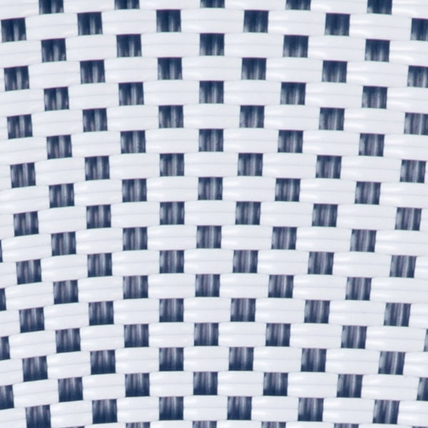 English Elm Lourdes Indoor/Outdoor Bistro Table - Stylish PE Rattan, Tempered Glass Top, Durable Aluminum Frame White & Navy Rattan/Natural Frame 31.5" Round SDA-AD641012-80-WHNVY-NAT-GG