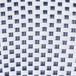 English Elm Lourdes Indoor/Outdoor Commercial Bistro Stacking Chair with Durable PE Rattan and Bamboo Print Frame White & Navy/Natural Frame SDA-AD642001-F-WHNVY-NAT-GG