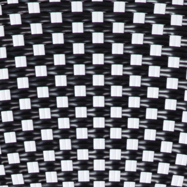 English Elm Lourdes Indoor/Outdoor Bistro Stacking Chair - Stylish, Durable, and Weather-Resistant Design Black & White/Black Frame SDA-AD642002S-BKWH-BK-GG