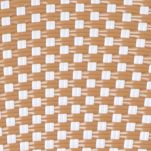 English Elm Lourdes Indoor/Outdoor Bistro Stacking Chair - Stylish, Durable, and Weather-Resistant Design Natural & White/Light Natural Frame SDA-AD642002S-NATWH-LTNAT-GG