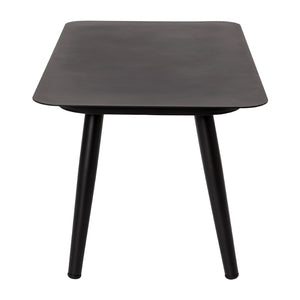 English Elm Kierra Black All-Weather 4-Piece Woven Seating Set with Gray Cushions & Stylish Metal Coffee Table SDA-AD723002-4-BK-GG