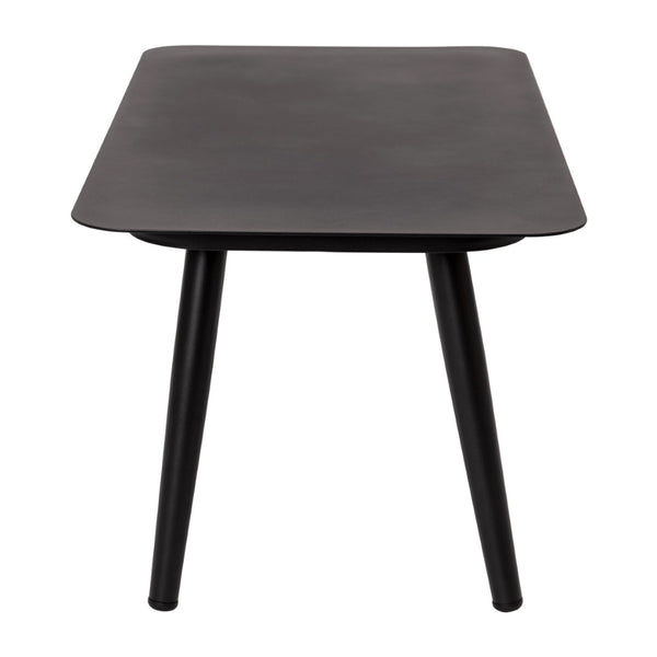 English Elm Kierra Black All-Weather 4-Piece Woven Seating Set with Gray Cushions & Stylish Metal Coffee Table SDA-AD723002-4-BK-GG