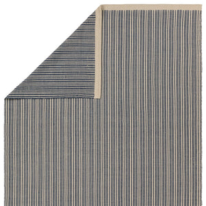 Jaipur Living Sacdecer Moren Sdr03 Handwoven Handmade 100% Pet Yarn Contemporary Stripes Outdoor Rug Dark Blue, Cream 100% Pet Yarn Rug161480