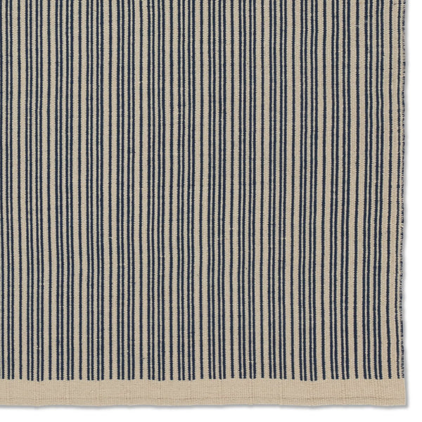 Jaipur Living Sacdecer Moren Sdr03 Handwoven Handmade 100% Pet Yarn Contemporary Stripes Outdoor Rug Dark Blue, Cream 100% Pet Yarn Rug161480