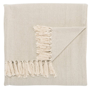 Jaipur Living Jaipur Living Cotton Chevron Throw with Fringe Trim for Coastal Farmhouse Decor Gray THR100010