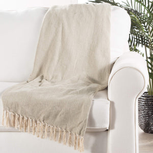 Jaipur Living Jaipur Living Cotton Chevron Throw with Fringe Trim for Coastal Farmhouse Decor Gray THR100010