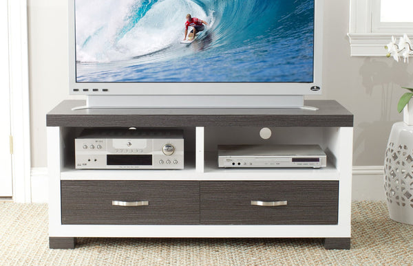 Safavieh Monroe 2-Drawer Entertainment Console – Modern Farmhouse Design With Ample Storage For Media Needs SEA1002A