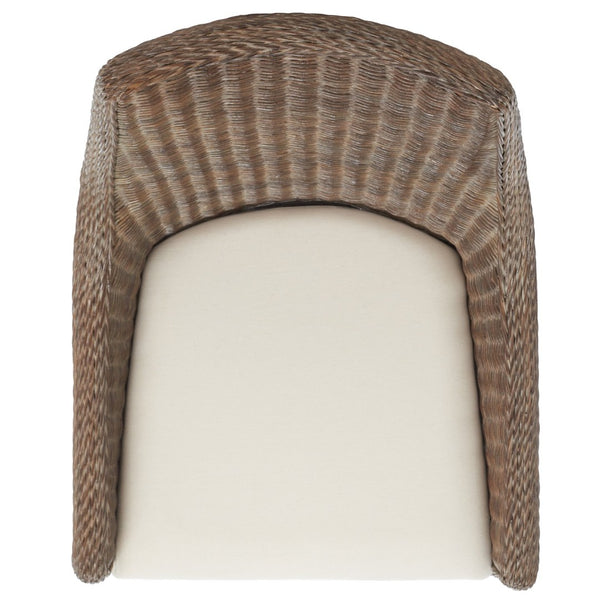 Safavieh Franco Sloping Chair - Coastal-Modern Elegance With Hand-Woven Rattan, Soft Cushion, And Mahogany Legs Brown White Wash / White SEA4000A