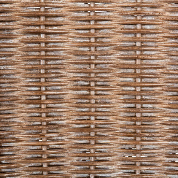 Safavieh Franco Sloping Chair - Coastal-Modern Elegance With Hand-Woven Rattan, Soft Cushion, And Mahogany Legs Brown / Natural / White SEA4000B