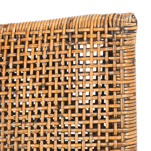 Safavieh Donatella Rattan Chair – Chic Coastal Accent For Living Rooms, Sunrooms & Bohemian Interiors Natural Wash / White Cushion SEA4012B