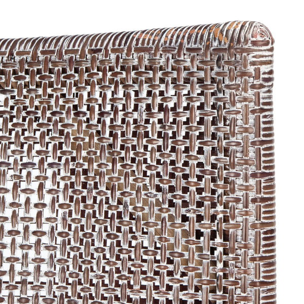 Safavieh Donatella Rattan Chair – Chic Coastal Accent For Living Rooms, Sunrooms & Bohemian Interiors Brown White Wash / Dark Brown Cushion SEA4012C