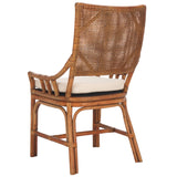 Safavieh Donatella Rattan Chair Honey / White Wood