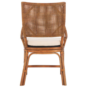 Safavieh Donatella Rattan Chair Honey / White Wood