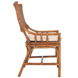 Safavieh Donatella Rattan Chair Honey / White Wood