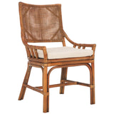 Safavieh Donatella Rattan Chair Honey / White Wood