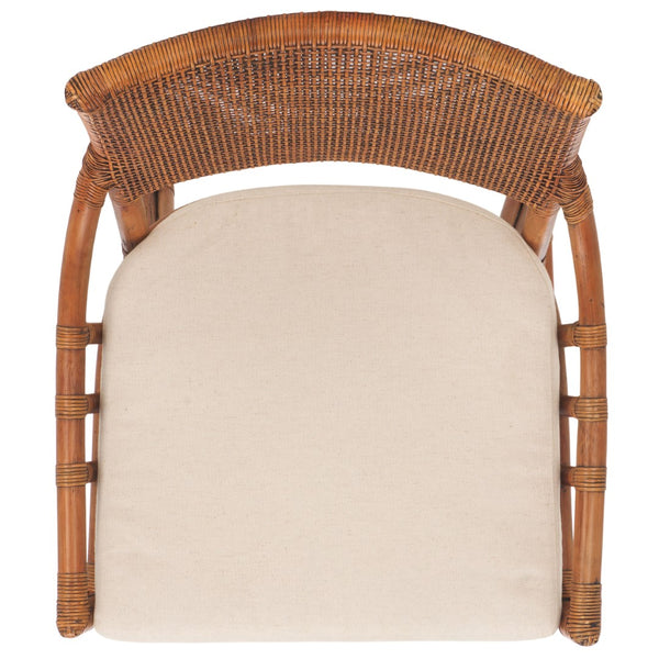 Safavieh Donatella Rattan Chair Honey / White Wood