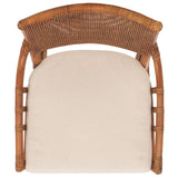 Safavieh Donatella Rattan Chair Honey / White Wood