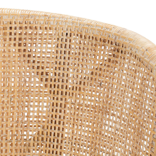 Safavieh Brando Bar Stool - Exquisite Mahogany Frame With Rattan Back For Elegant Comfort And Style Natural / White SEA4014C