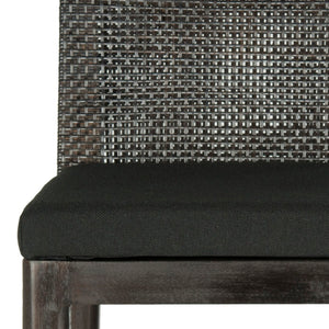Safavieh Darin Bar Stool – Elegant Rattan & Mahogany Design For Modern Kitchens And Outdoor Patios Dark Brown / Black SEA4015A