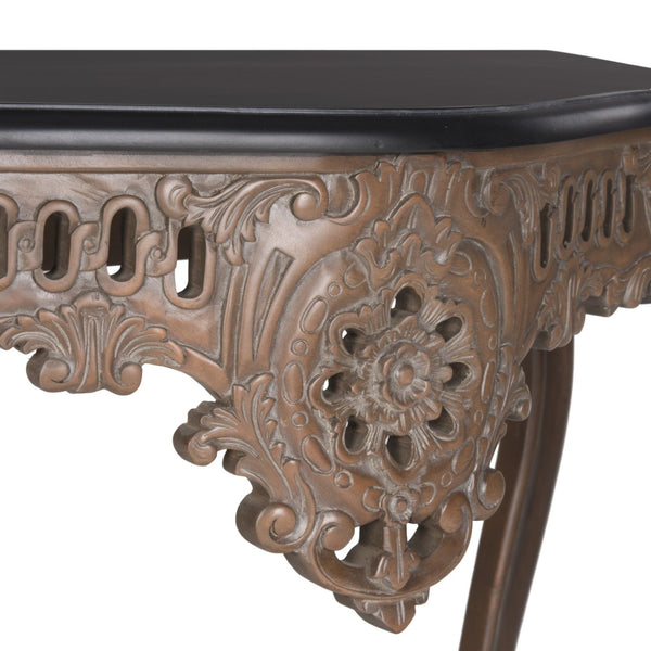 Safavieh Gillingham Console Table - Elegant Mahogany Design With Black Top & Cabriole Legs For Timeless Style SEA5003A