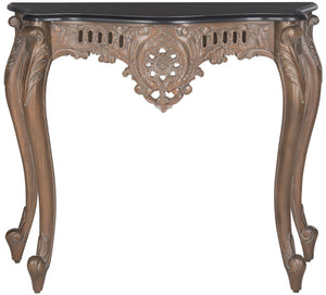 Safavieh Gillingham Console Table - Elegant Mahogany Design With Black Top & Cabriole Legs For Timeless Style SEA5003A