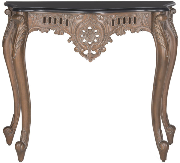 Safavieh Gillingham Console Table - Elegant Mahogany Design With Black Top & Cabriole Legs For Timeless Style SEA5003A
