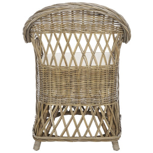 Safavieh Inez Wicker Club Chair – Handwoven Kubu Rattan Seating For Sunrooms, Living Rooms, And More Natural SEA7000A