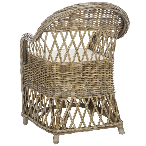 Safavieh Inez Wicker Club Chair – Handwoven Kubu Rattan Seating For Sunrooms, Living Rooms, And More Natural SEA7000A