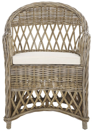 Safavieh Inez Wicker Club Chair – Handwoven Kubu Rattan Seating For Sunrooms, Living Rooms, And More Natural SEA7000A