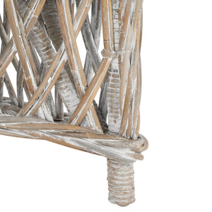 Safavieh Inez Wicker Club Chair – Handwoven Kubu Rattan Seating For Sunrooms, Living Rooms, And More White Washed SEA7000B