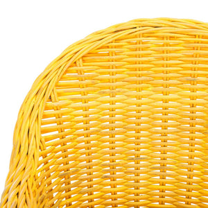 Safavieh Callista Eco-Friendly Kubu Rattan Club Chair - Stylish Wicker Design For Modern Living Spaces Yellow SEA7001A