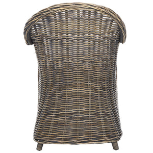 Safavieh Callista Eco-Friendly Kubu Rattan Club Chair - Stylish Wicker Design For Modern Living Spaces Black Wash SEA7001B