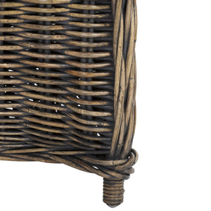 Safavieh Callista Eco-Friendly Kubu Rattan Club Chair - Stylish Wicker Design For Modern Living Spaces Black Wash SEA7001B