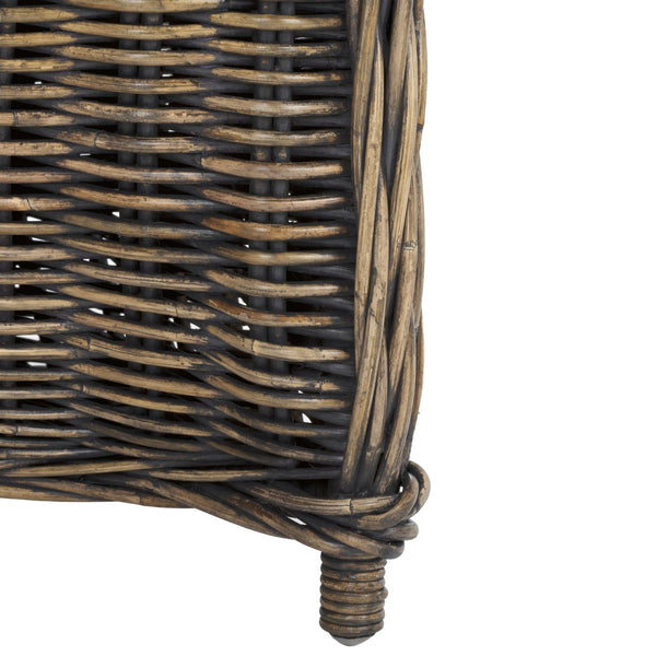 Safavieh Callista Eco-Friendly Kubu Rattan Club Chair - Stylish Wicker Design For Modern Living Spaces Black Wash SEA7001B