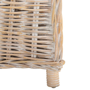 Safavieh Callista Eco-Friendly Kubu Rattan Club Chair - Stylish Wicker Design For Modern Living Spaces White Washed SEA7001C