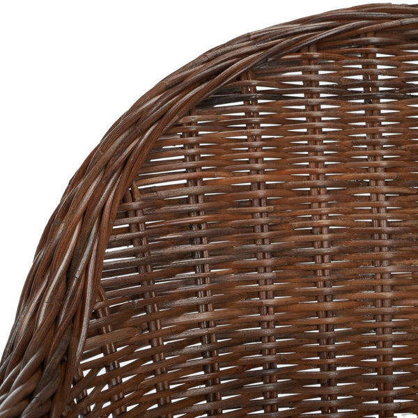 Safavieh Hemi Striped Wicker Club Chair – Coastal Elegance, Natural Rattan, Ideal For Living Rooms & Sunrooms SEA7002A