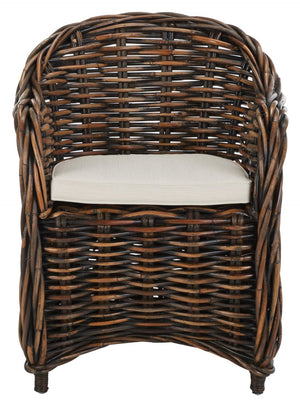 Safavieh Nita Wicker Club Chair – Handwoven Rattan Comfort For Coastal Charm In Living Rooms & Patios SEA7003A