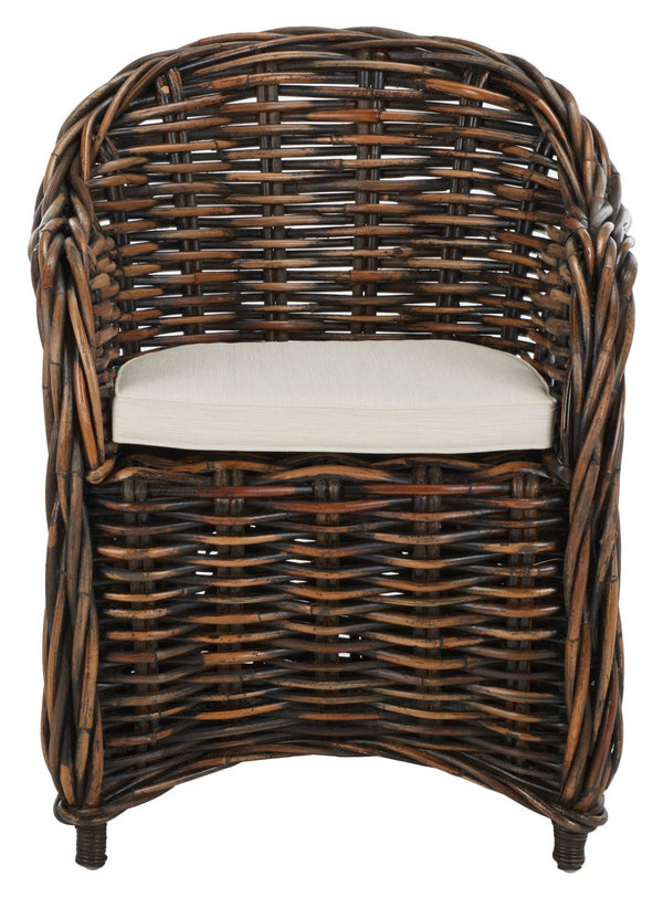 Safavieh Nita Wicker Club Chair – Handwoven Rattan Comfort For Coastal Charm In Living Rooms & Patios SEA7003A