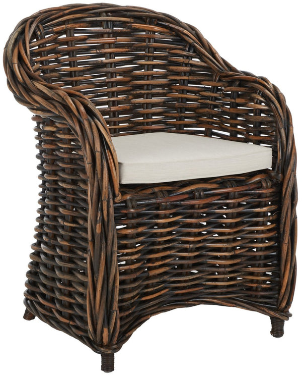 Safavieh Nita Wicker Club Chair – Handwoven Rattan Comfort For Coastal Charm In Living Rooms & Patios SEA7003A