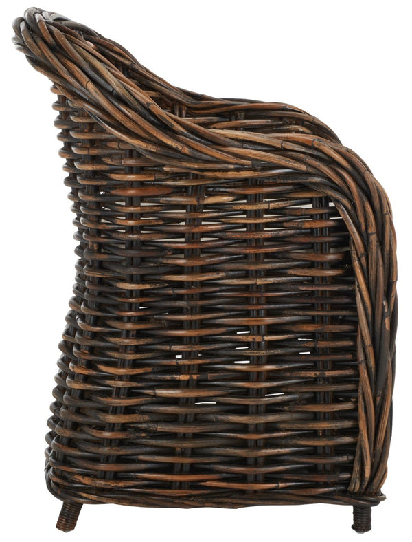 Safavieh Nita Wicker Club Chair – Handwoven Rattan Comfort For Coastal Charm In Living Rooms & Patios SEA7003A