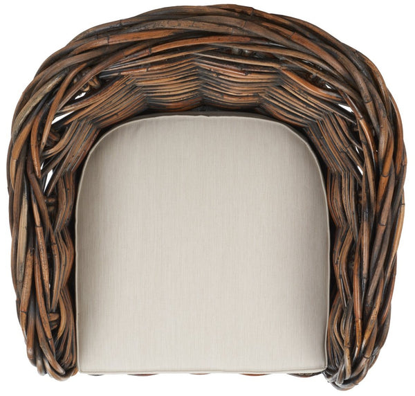 Safavieh Nita Wicker Club Chair – Handwoven Rattan Comfort For Coastal Charm In Living Rooms & Patios SEA7003A