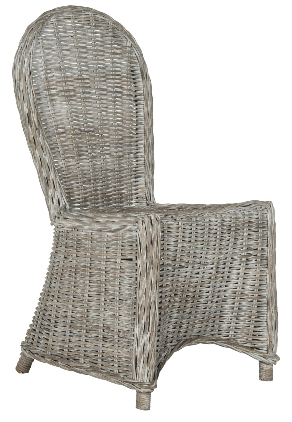 Safavieh IDOLA Dining Chairs - White Wash Kubu, Ergonomic Comfort & Coastal Charm for Stylish Interiors SEA7004A-SET2