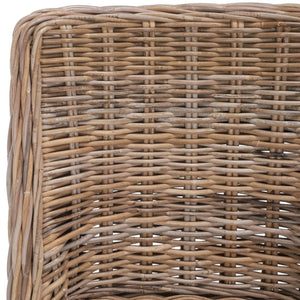 Safavieh CAPRICE Dining Chairs in Grey - Contemporary Kubu Weave for Comfort & Versatile Style in Any Space SEA7005A-SET2