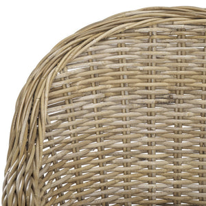 Safavieh Zane Chic Grey Kubu Rattan Club Chair - Elegant Accent For Coastal, Transitional & Modern Spaces SEA7006A