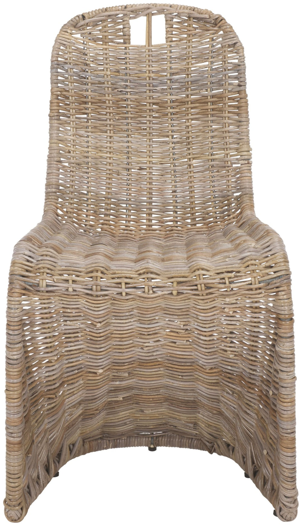 Safavieh CILOMBO Dining Chairs in Grey - Handwoven Rattan Elegance for Chic Dining Spaces & Gatherings SEA7007A-SET2