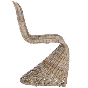 Safavieh CILOMBO Dining Chairs in Grey - Handwoven Rattan Elegance for Chic Dining Spaces & Gatherings SEA7007A-SET2