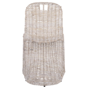 Cilombo Handwoven Rattan Dining Chair Set Of 2 With Powder-Coated Iron Frame — Coastal Rustic Ergonomic Seating
