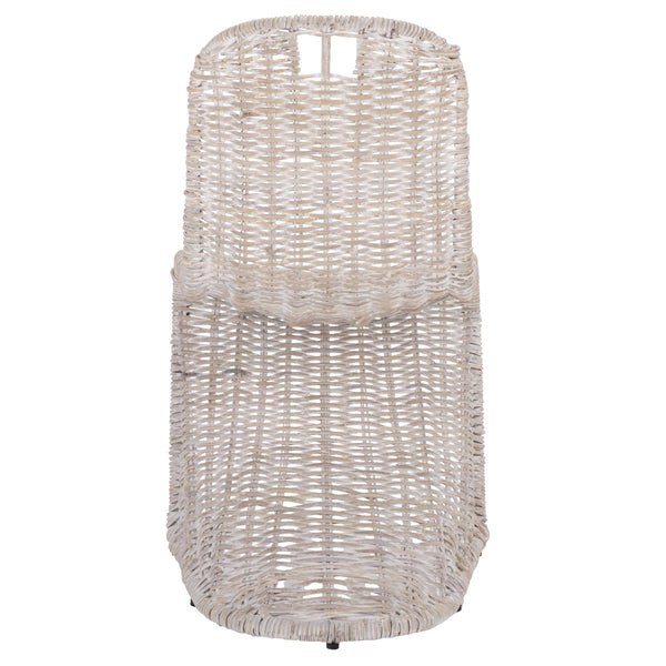 Cilombo Handwoven Rattan Dining Chair Set Of 2 With Powder-Coated Iron Frame — Coastal Rustic Ergonomic Seating