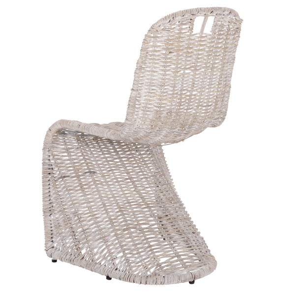 Cilombo Handwoven Rattan Dining Chair Set Of 2 With Powder-Coated Iron Frame — Coastal Rustic Ergonomic Seating